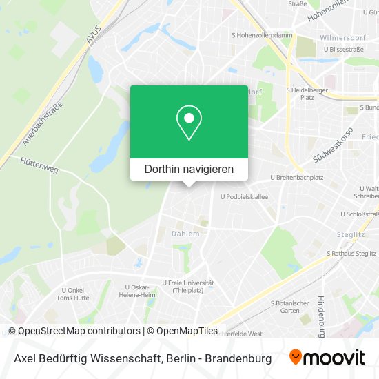 Axel Bedürftig Wissenschaft Karte