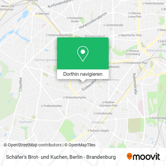 Schäfer's Brot- und Kuchen Karte