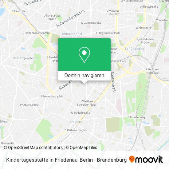 Kindertagesstätte in Friedenau Karte