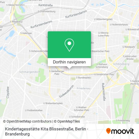 Kindertagesstätte Kita Blissestraße Karte
