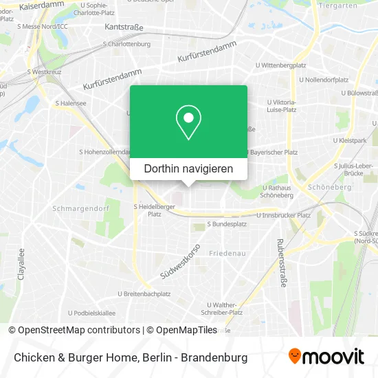 Chicken & Burger Home Karte