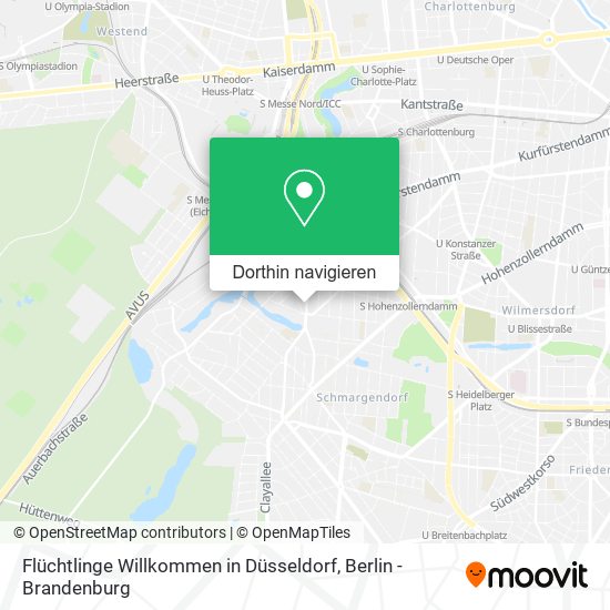 Flüchtlinge Willkommen in Düsseldorf Karte