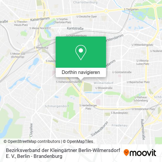 Bezirksverband der Kleingärtner Berlin-Wilmersdorf E. V. Karte