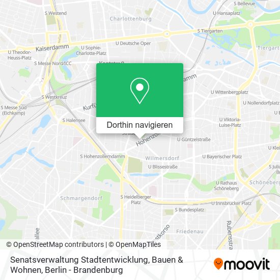 Senatsverwaltung Stadtentwicklung, Bauen & Wohnen Karte