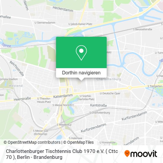 Charlottenburger Tischtennis Club 1970 e.V. ( Cttc 70 ) Karte