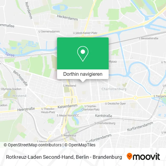 Rotkreuz-Laden Second-Hand Karte