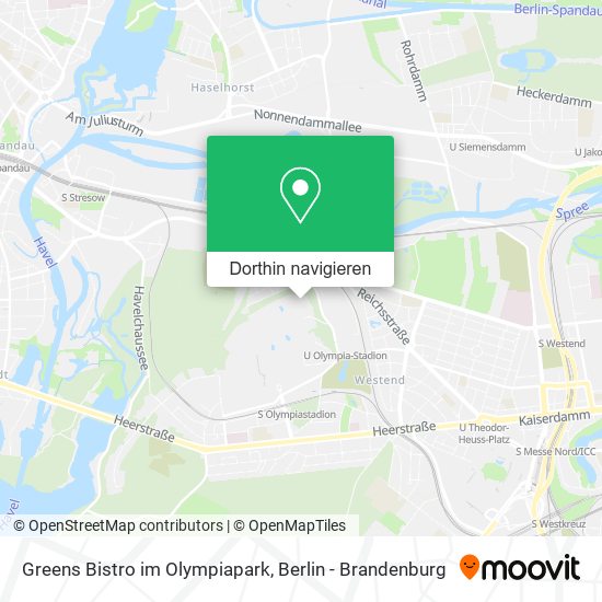 Greens Bistro im Olympiapark Karte