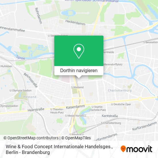 Wine & Food Concept Internationale Handelsges. Karte
