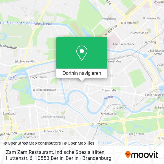 Zam Zam Restaurant, Indische Spezialitäten, Huttenstr. 6, 10553 Berlin Karte
