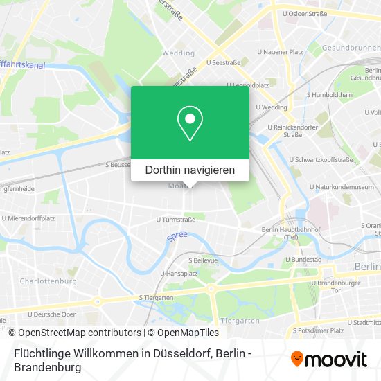 Flüchtlinge Willkommen in Düsseldorf Karte
