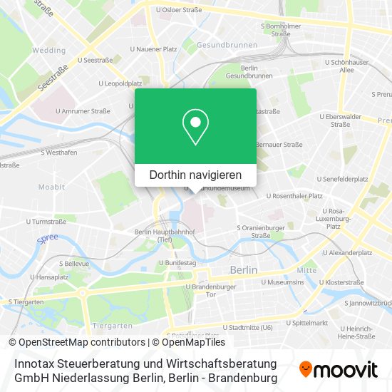 Innotax Steuerberatung und Wirtschaftsberatung GmbH Niederlassung Berlin Karte