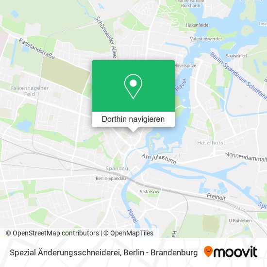 Spezial Änderungsschneiderei Karte