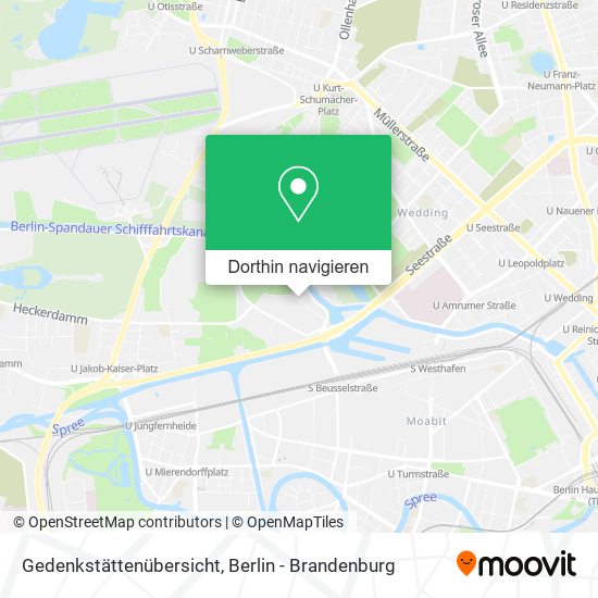Gedenkstättenübersicht Karte