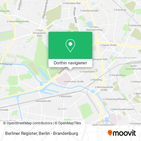 Berliner Register Karte