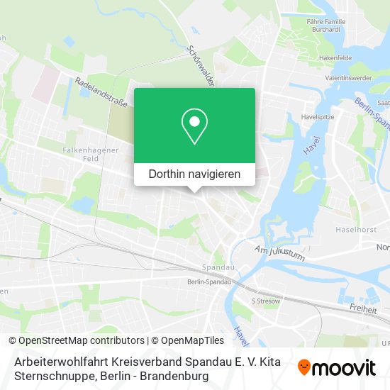 Arbeiterwohlfahrt Kreisverband Spandau E. V. Kita Sternschnuppe Karte