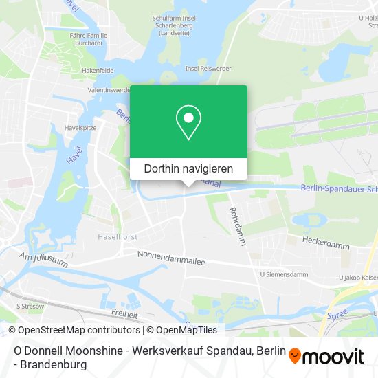 O'Donnell Moonshine - Werksverkauf Spandau Karte