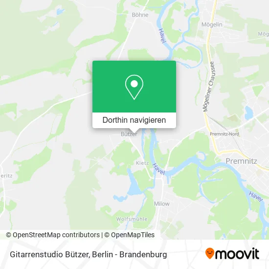 Gitarrenstudio Bützer Karte