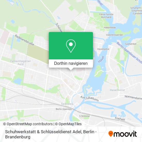 Schuhwerkstatt & Schlüsseldienst Adel Karte
