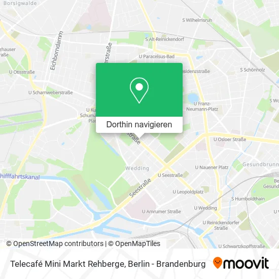 Telecafé Mini Markt Rehberge Karte