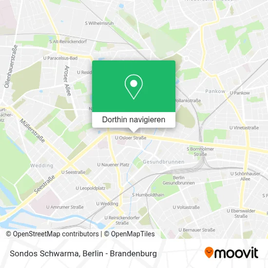 Sondos Schwarma Karte