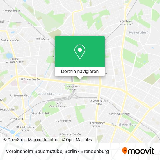 Vereinsheim Bauernstube Karte