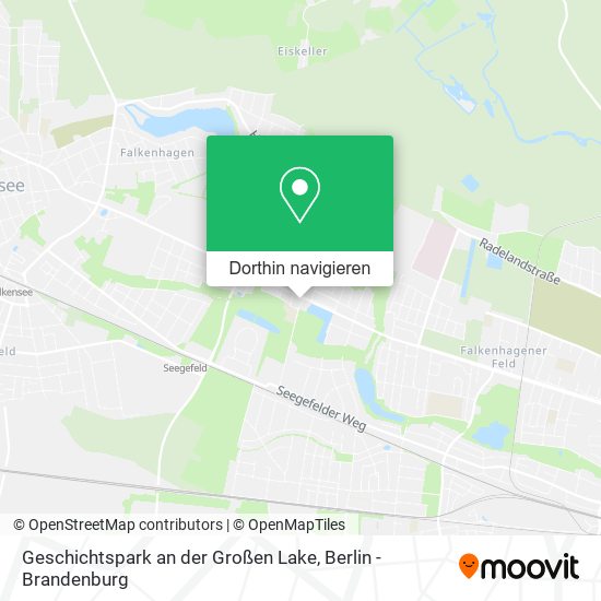 Geschichtspark an der Großen Lake Karte