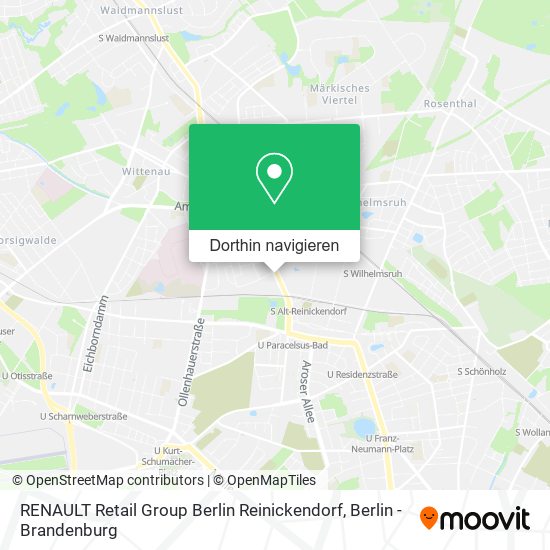RENAULT Retail Group Berlin Reinickendorf Karte