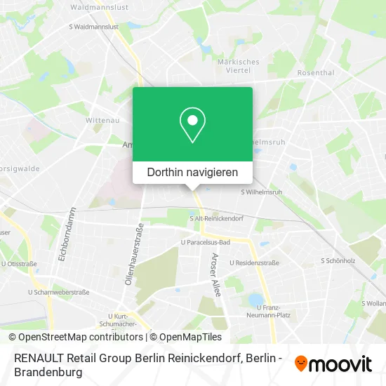 RENAULT Retail Group Berlin Reinickendorf Karte