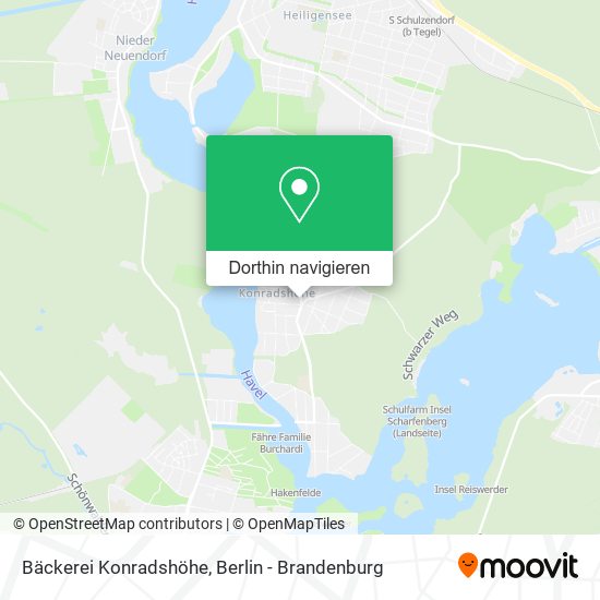 Bäckerei Konradshöhe Karte