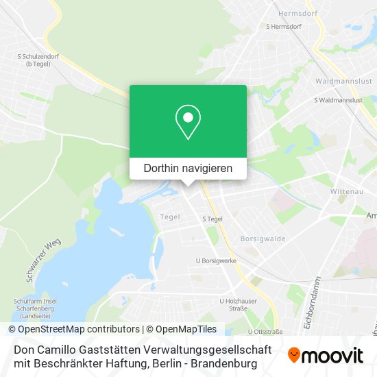 Don Camillo Gaststätten Verwaltungsgesellschaft mit Beschränkter Haftung Karte