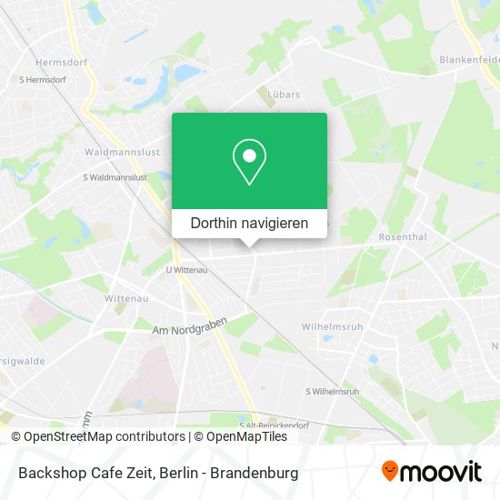 Backshop Cafe Zeit Karte