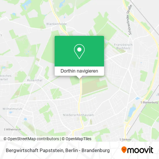 Bergwirtschaft Papststein Karte