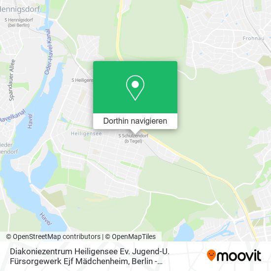 Diakoniezentrum Heiligensee Ev. Jugend-U. Fürsorgewerk Ejf Mädchenheim Karte