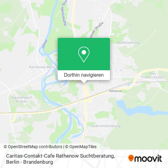 Caritas-Contakt-Cafe Rathenow Suchtberatung Karte