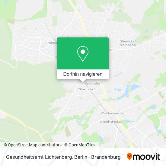 Gesundheitsamt Lichtenberg Karte