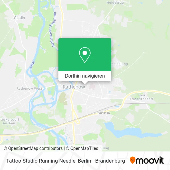 Tattoo Studio Running Needle Karte