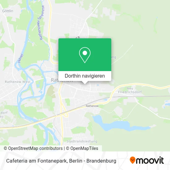 Cafeteria am Fontanepark Karte