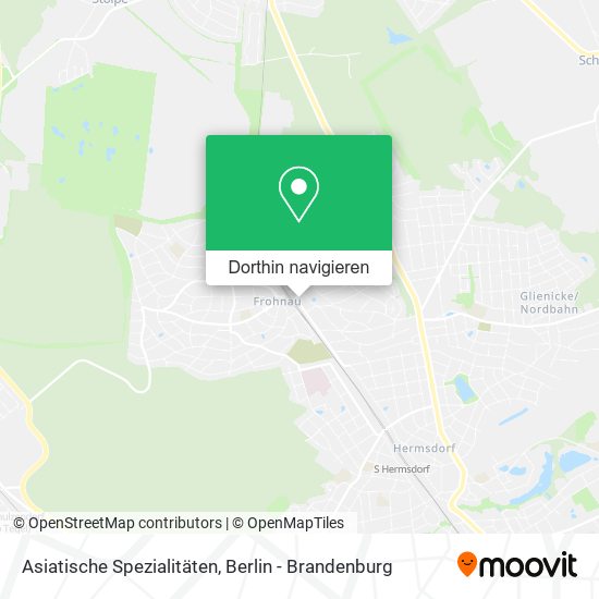 Asiatische Spezialitäten Karte