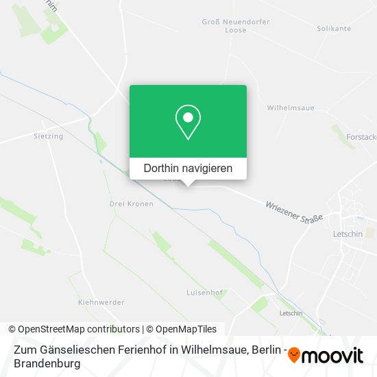 Zum Gänselieschen Ferienhof in Wilhelmsaue Karte
