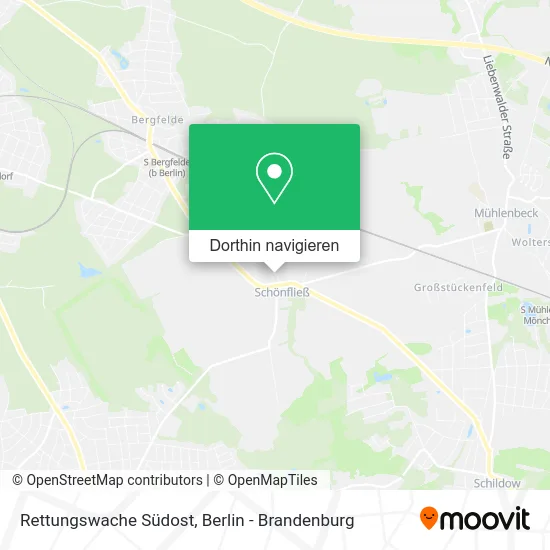 Rettungswache Südost Karte