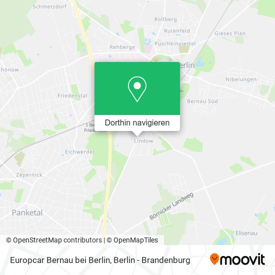 Europcar Bernau bei Berlin Karte