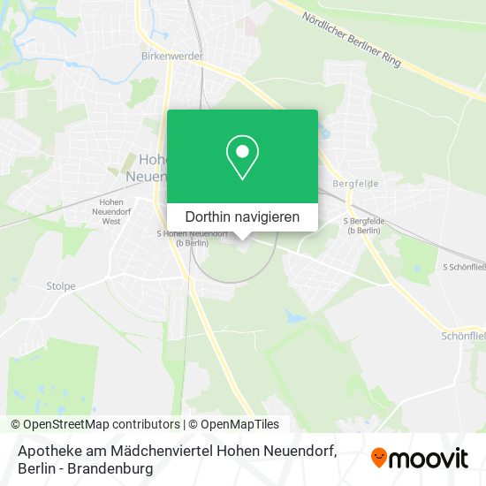 Apotheke am Mädchenviertel Hohen Neuendorf Karte