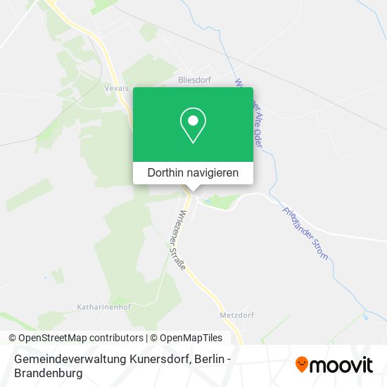 Gemeindeverwaltung Kunersdorf Karte