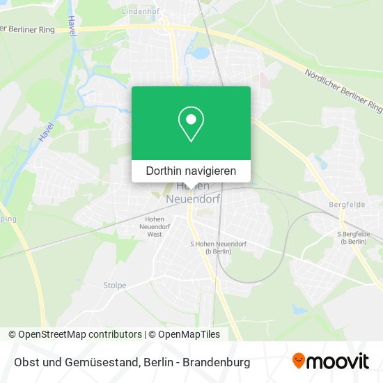 Obst und Gemüsestand Karte