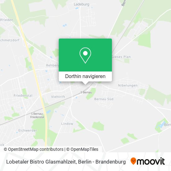 Lobetaler Bistro Glasmahlzeit Karte
