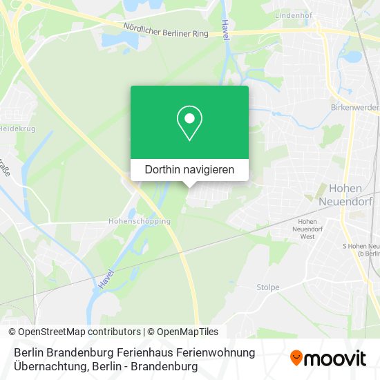 Berlin Brandenburg Ferienhaus Ferienwohnung Übernachtung Karte