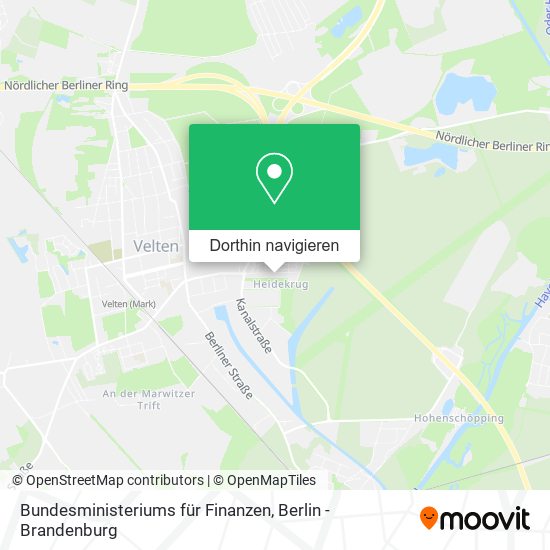 Bundesministeriums für Finanzen Karte