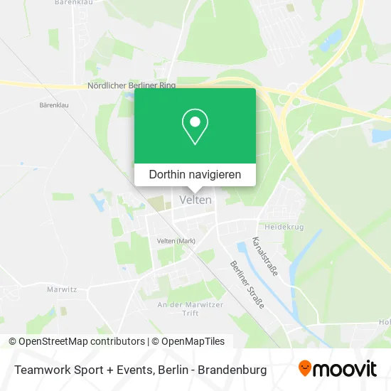 Teamwork Sport + Events Karte