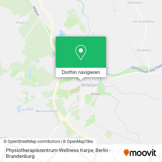 Physiotherapiezentrum-Wellness Karpe Karte