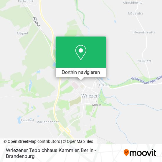 Wriezener Teppichhaus Kammler Karte